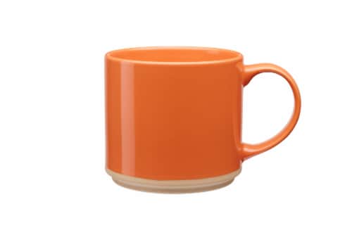 Clay Art Peach Orange Clay Base Mug Perspective: front