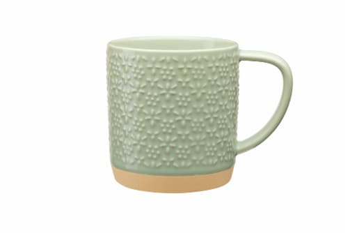 Clay Art Glaze Dots Mug - Green Perspective: front
