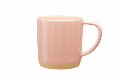 Clay Art Glaze Lines Mug - Pink Perspective: front