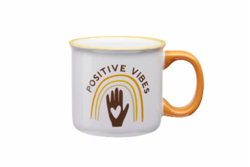Clay Art Positive Vibes Mug Perspective: front