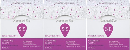 Summer's Eve Simply Sensitive Cleansing Cloths Perspective: front