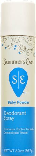 Summer's Eve Baby Powder Deodorant Spray Perspective: front
