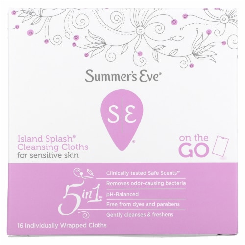 Summer's Eve Island Splash Feminine Wipe Perspective: front