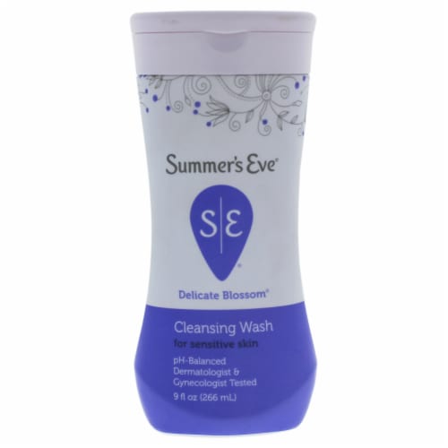 Summers Eve Delicate Blossom Feminine Wash for Sensitive Skin Cleanser 9 oz Perspective: front