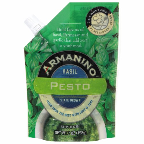 Armanino™ Basil Pesto Sauce Pouch Perspective: front