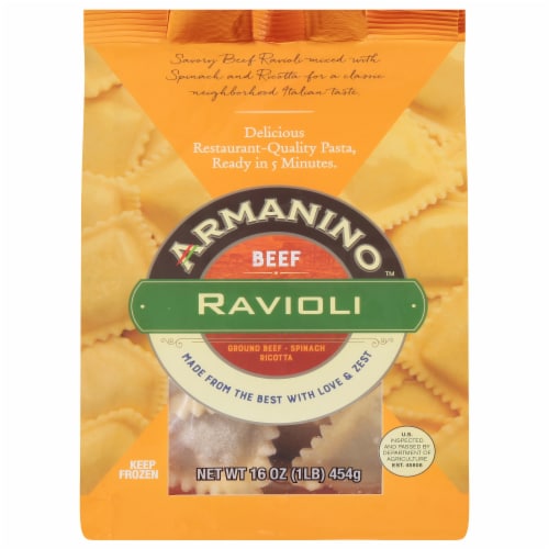Armanino Beef Ravioli Perspective: front