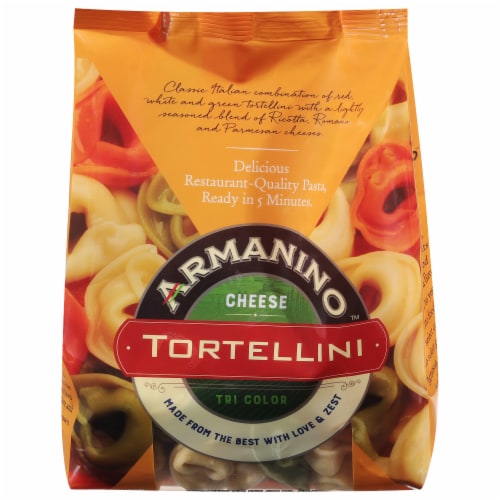 Armanino Tri Color Cheese Tortellini Perspective: front