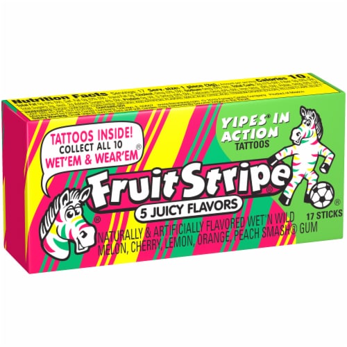 Fruit Stripe Chewing Gum Perspective: front