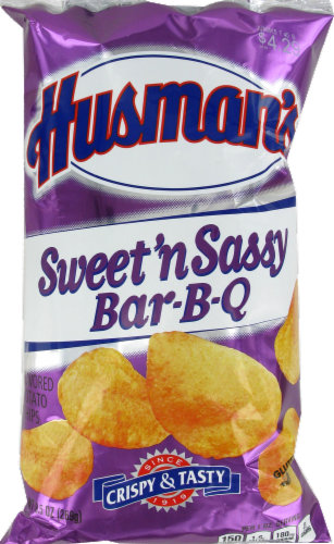 Husman's Sweet 'n Sassy Bar-B-Q Chips Perspective: front