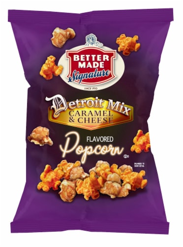 Better Made® Detroit Mix Caramel and Cheese Popcorn Perspective: front