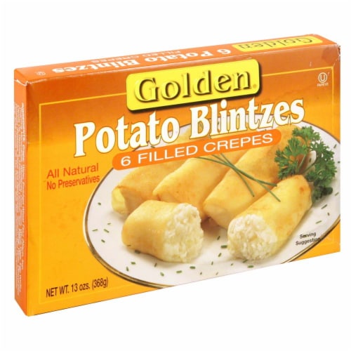 Golden Potato Blintzes Perspective: front