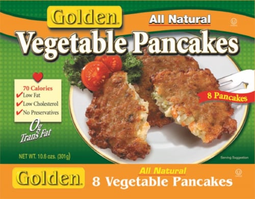 Golden Vegetable Pancakes Perspective: front