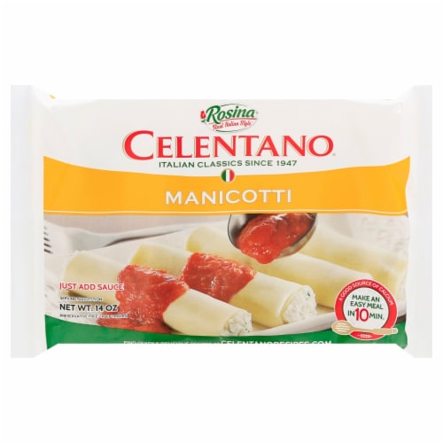 Celentano Manicotti Frozen Pasta Perspective: front