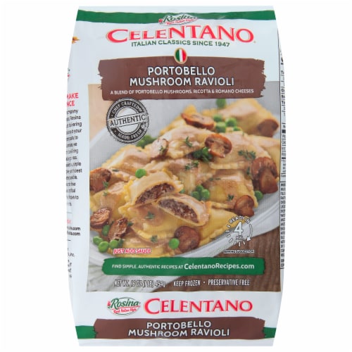 Celentano Frozen Portobello Mushroom Ravioli Perspective: front
