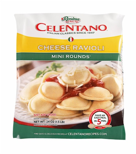 Celentano® Mini Rounds® Cheese Ravioli Perspective: front