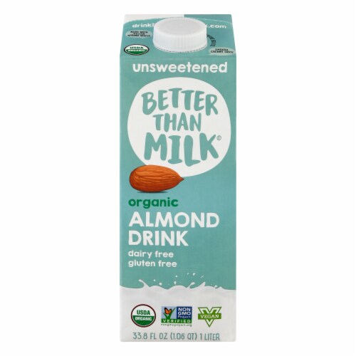 Better Than Milk® Organic Unsweetened Almond Drink Perspective: front