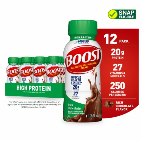 BOOST High Protein Ready to Drink Chocolate Protein Shake Multipack Perspective: front