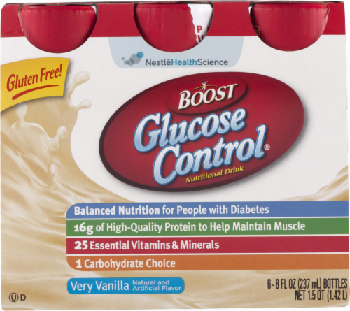 Boost Glucose Control Very Vanilla Nutritional Drinks Perspective: front