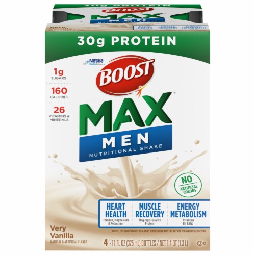 Boost® Max™ Men's Nutritional Very Vanilla Protein Shake Perspective: front