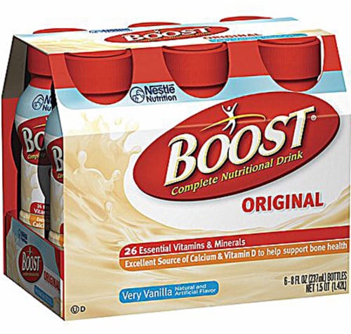 Nestle BOOST® Very Vanilla Nutritional Drink (4 Pack) Perspective: front