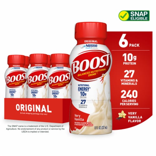 BOOST Original Ready to Drink Vanilla Protein Shake Multipack Perspective: front