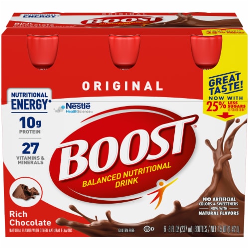 BOOST Original Ready to Drink Nutritional Drink Rich Chocolate Perspective: front