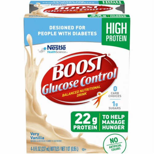 Boost glucose control very vanilla high protein nutritional drink 4 ct