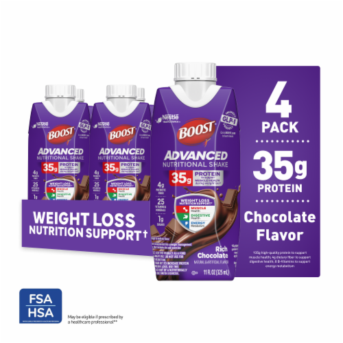 BOOST Advanced Ready to Drink Chocolate Protein Shake Multipack Perspective: front