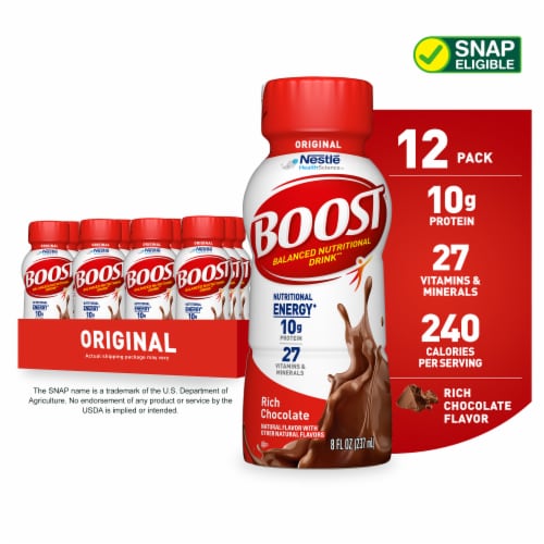 Boost® Original Rich Chocolate Balanced Nutritional Drink Perspective: front