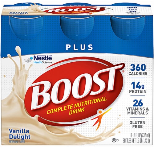 Nestle BOOST® Plus Very Vanilla Nutritional Drink (4 Pack) Perspective: front