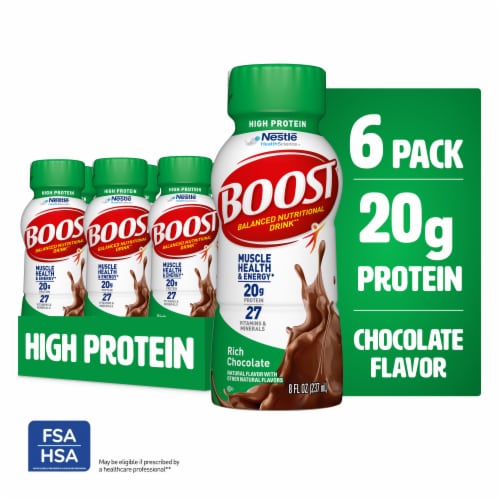 BOOST High Protein Ready to Drink Chocolate Protein Shake Multipack Perspective: front