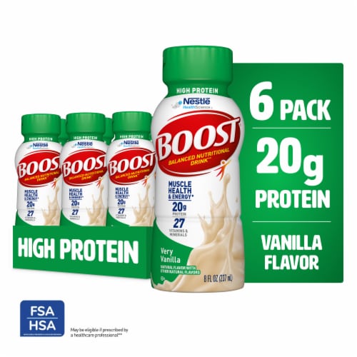BOOST High Protein Ready to Drink Vanilla Protein Shake Multipack Perspective: front