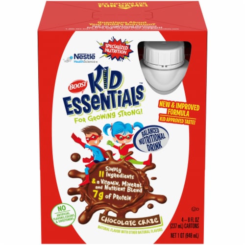 Boost kids essentials chocolate craze nutritional drink 4 ct 8 fl oz