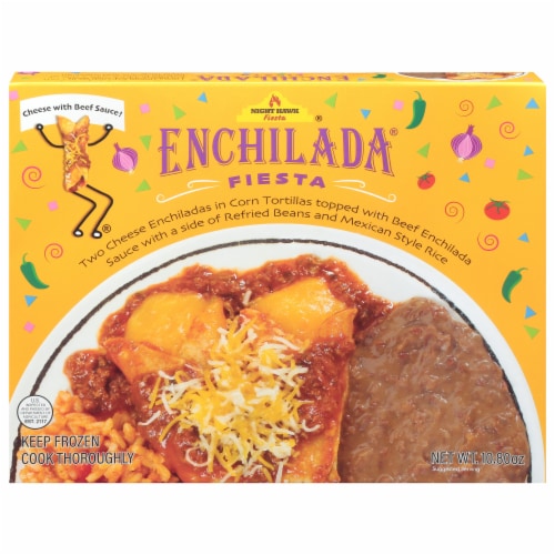 Night Hawk Fiesta® Cheese Enchilada® with Rice and Beans Frozen Meal Perspective: front