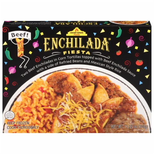 Night Hawk Beef Enchilada® Fiesta Frozen Meal Perspective: front