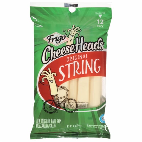 Frigo® Cheese Heads® Original Mozzarella String Cheese Perspective: front