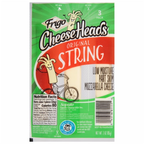 Frigo Cheese Heads Original String Cheese, 3 ct / 1 oz Harris Teeter