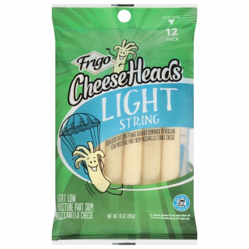 Frigo® Cheese Heads® Light Mozzarella String Cheese Perspective: front