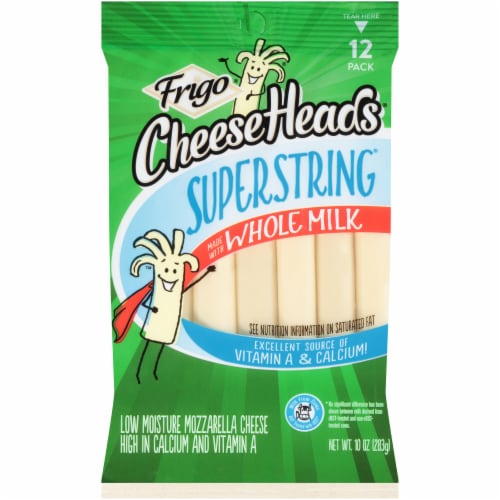 Frigo Cheese Heads Superstring Whole Milk String Cheese, 12