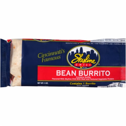 Skyline Chili Bean Burrito Perspective: front
