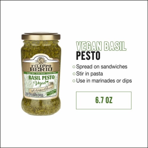 Filippo Berio Vegan Basil Pesto Perspective: front