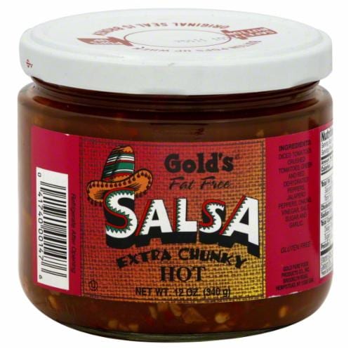 Gold's Extra Chunky Hot Salsa Perspective: front