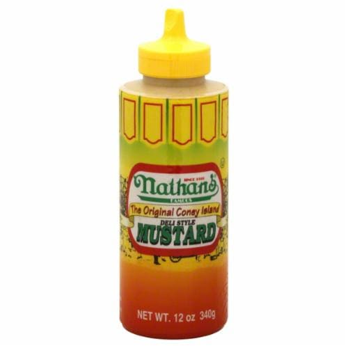 Nathan's Coney Islnd Squeeze Mustard Perspective: front