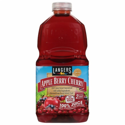 Langers® 100% Apple Berry Cherry Juice Perspective: front