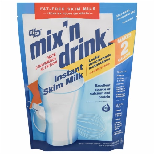 Saco® Mix 'N Drink® Instant Skim Milk Perspective: front