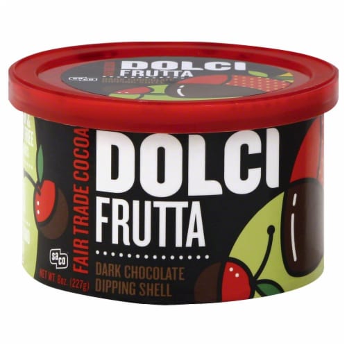 Dolci Frutta Dark Chocolate Dipping Shell Perspective: front
