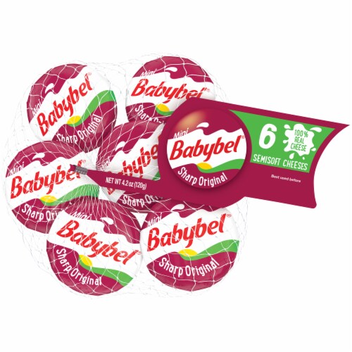 Mini Babybel Sharp Original Cheese Wheels Perspective: front