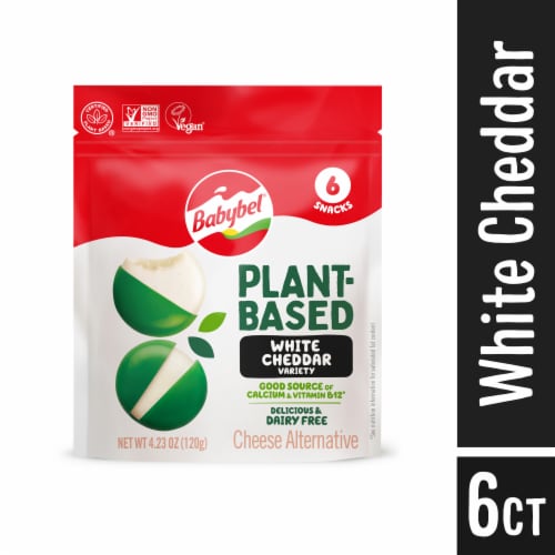 Babybel® Plant-Based Vegan Snack Cheese Alternative, White Cheddar Perspective: front