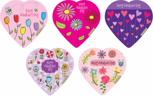 Elmer® Assorted Chocolates in Heart Shaped Box Valentine Candy Perspective: front