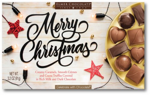 Elmer Chocolate Merry Christmas Boxed Chocolates Perspective: front